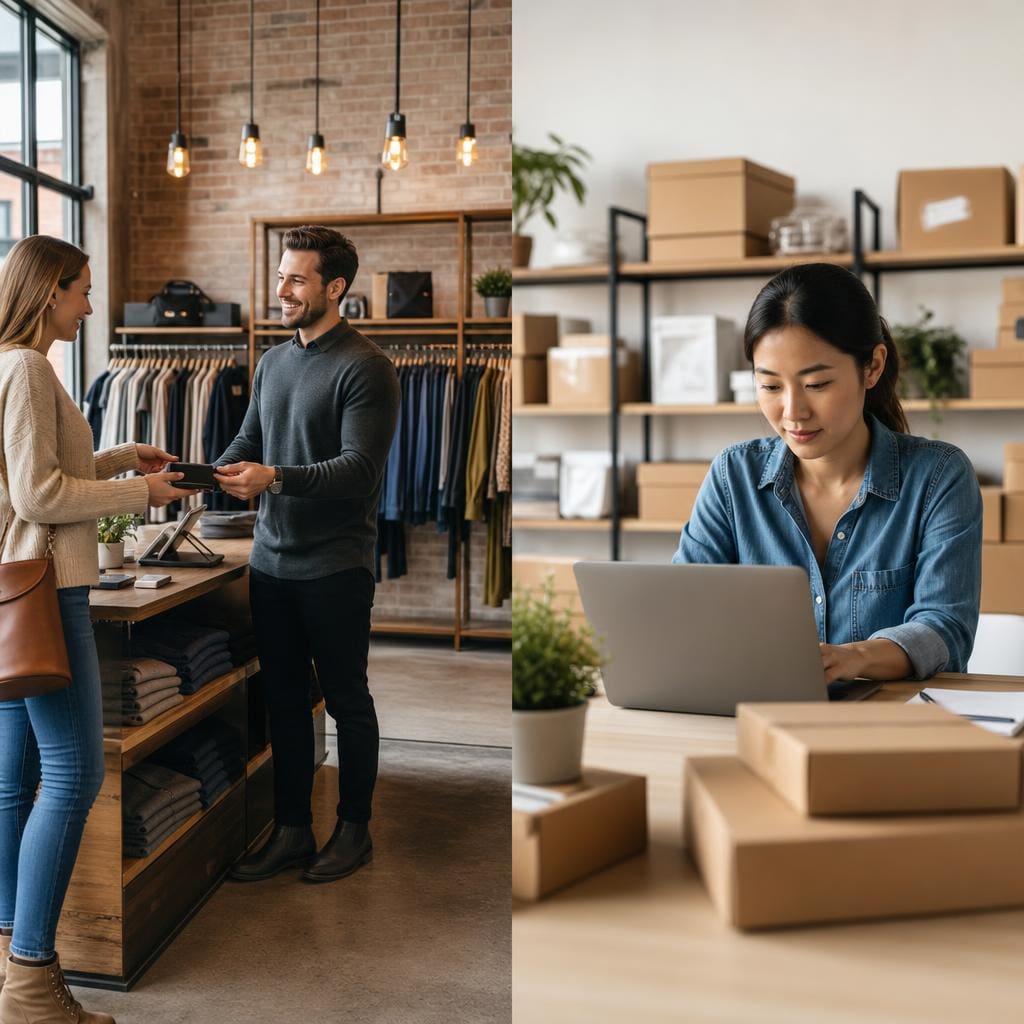 Costs and benefits of a store-front vs online-only business